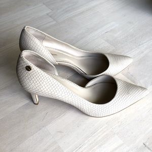 Calvin Klein low heels. Women’s 8. Tan/grey.